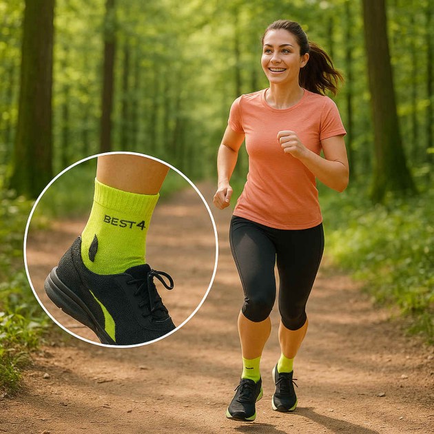 Sportsok neon yellow - in bos